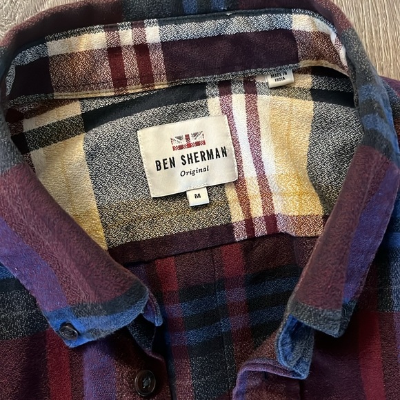 Ben Sherman plaid shirt size Medium - Picture 3 of 5